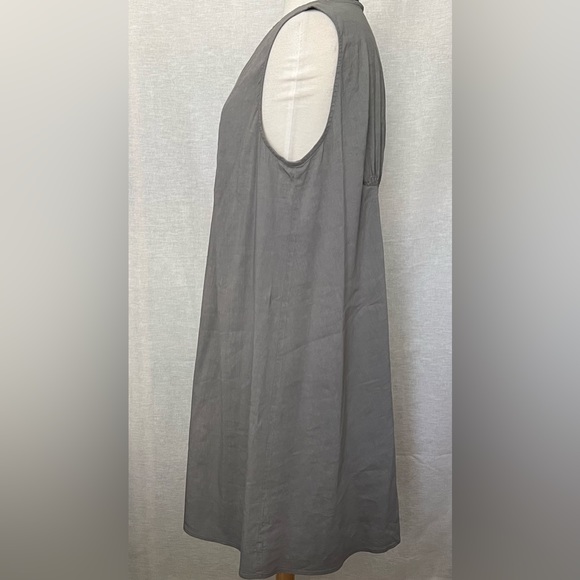 Eileen Fisher Sleeveless Dress Linen Viscose Blend Size L - Picture 2 of 11